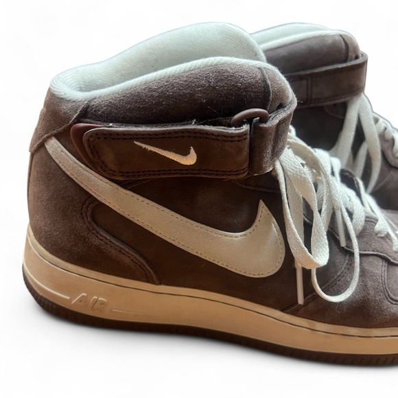 Nike AIr Force 1 Mid ‘07 QS Chocolate Brown suede men’s size 11 - Picture 6 of 10